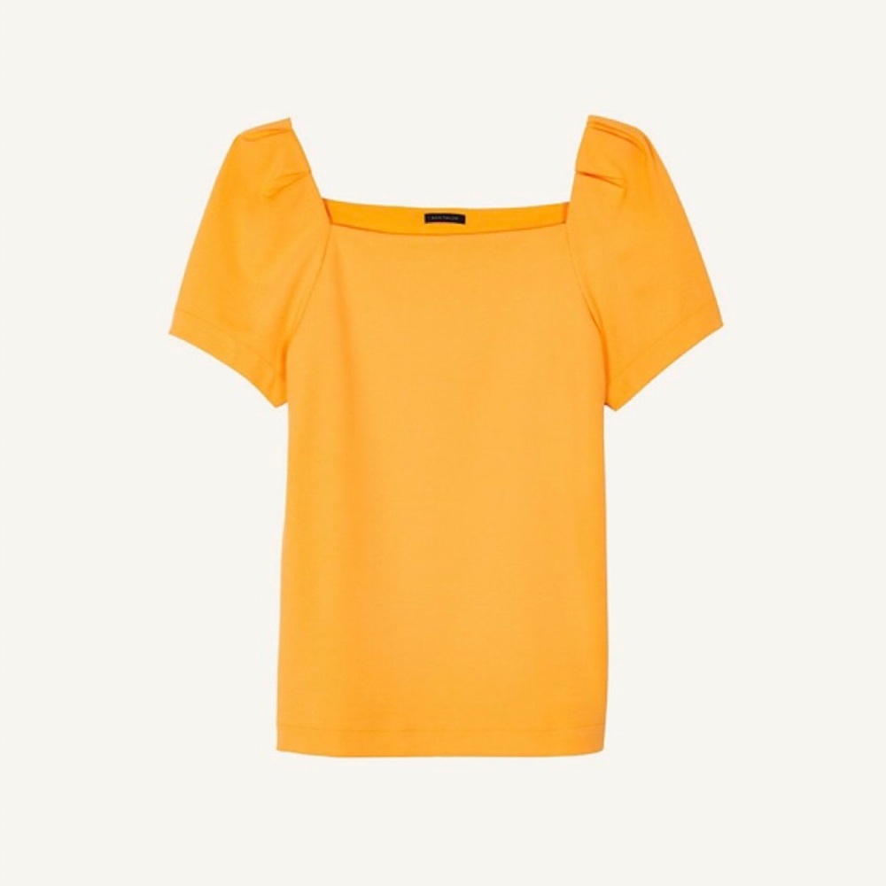 ☀️ ANN TAYLOR | Puff Sleeve Square Neck Blouse | EUC | L